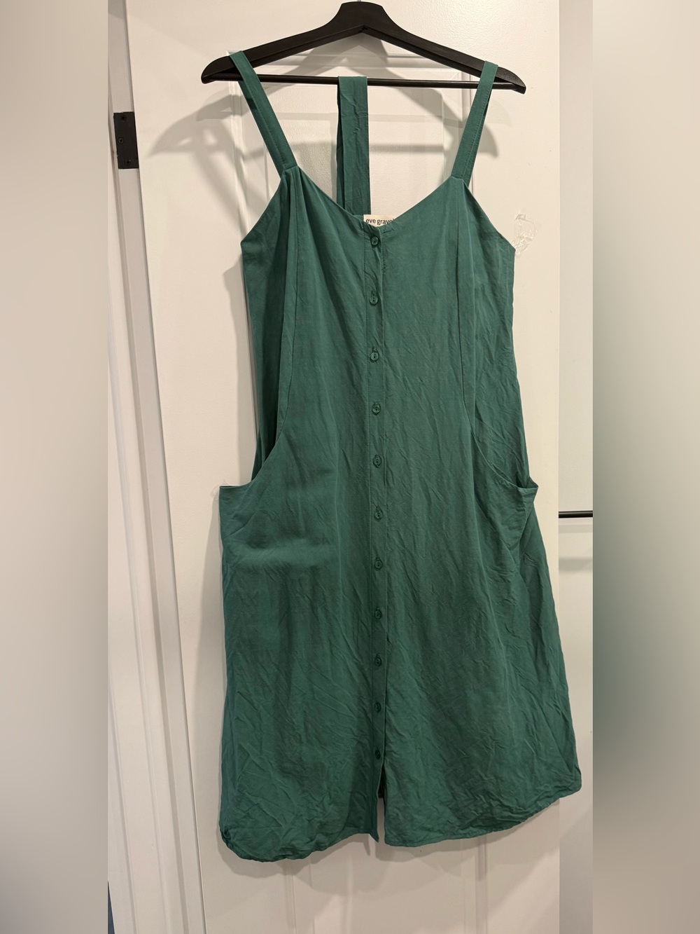 Eve Gravel Miranda Green Button-Front Dress